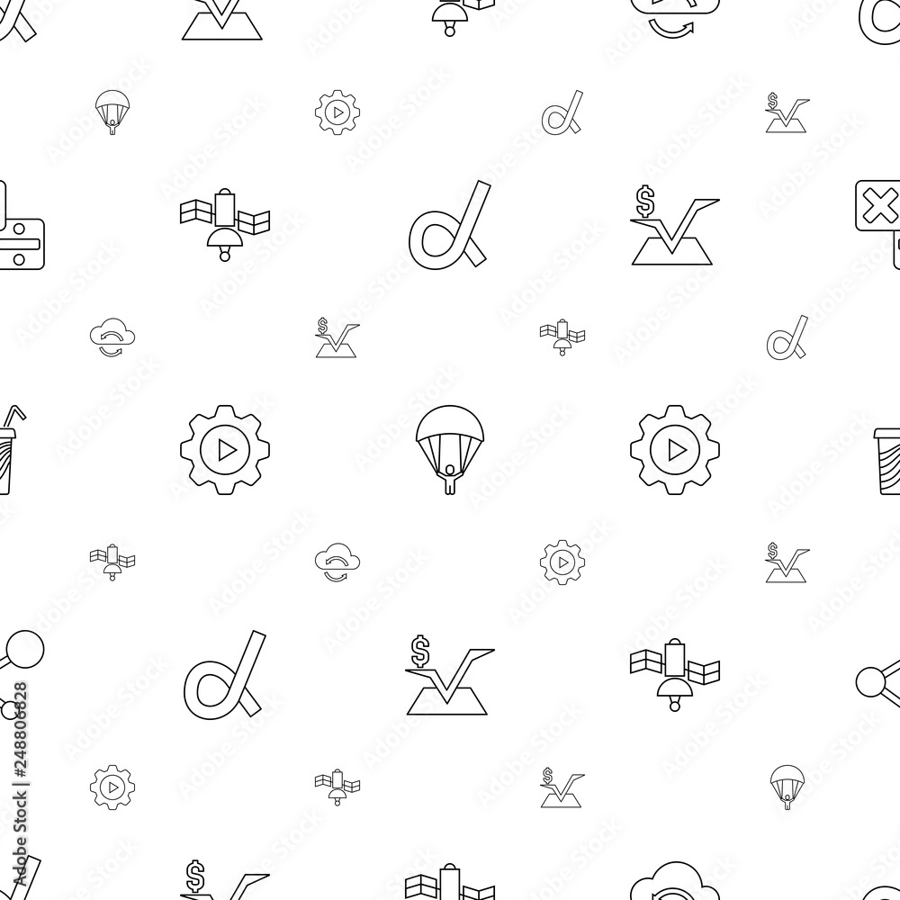 Poster application icons pattern seamless white background