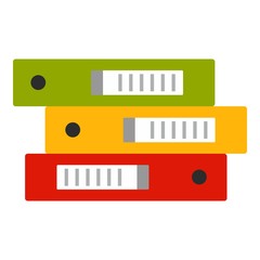 Office folder stack icon. Flat illustration of office folder stack vector icon for web design