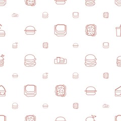burger icons pattern seamless white background