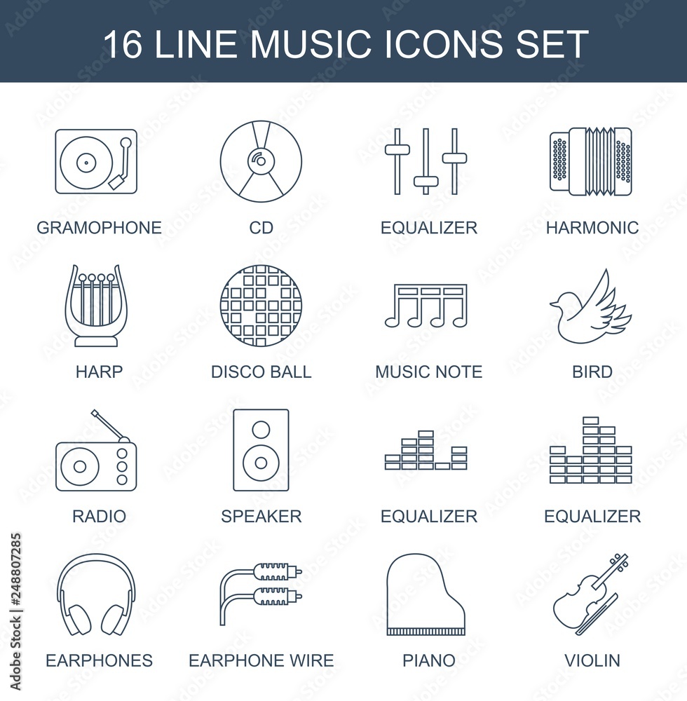 Poster music icons