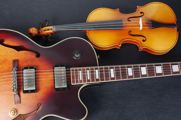 Jazz guitar and violin