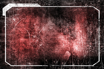 Abstract grunge futuristic cyber technology background. Scratch wall. Grunge frame backdrop