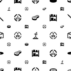 isometric icons pattern seamless white background