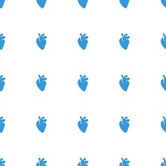 heart organ icon pattern seamless white background