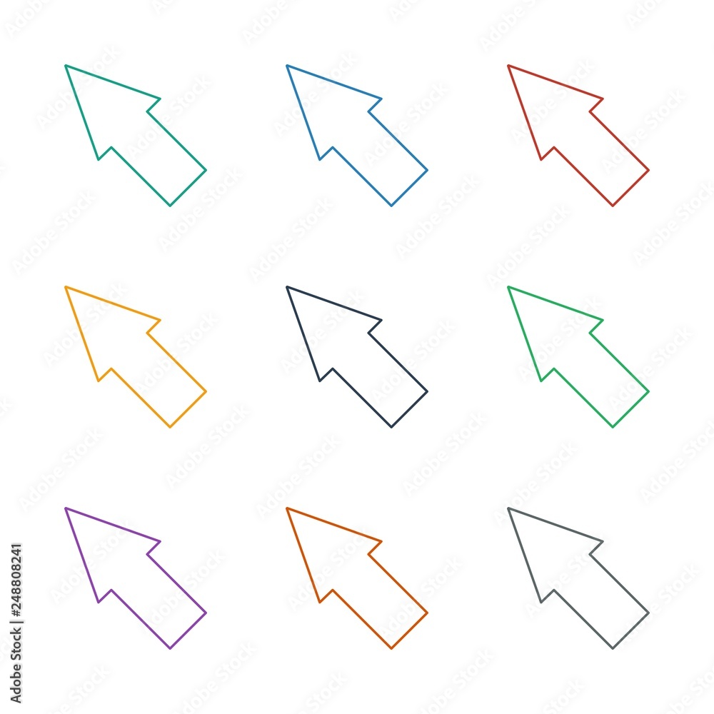 Poster pointer icon white background