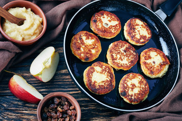German Saxony Curd Potato pancakes, top view