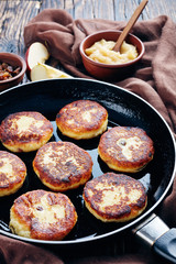 German Saxony Curd Potato pancakes, top view
