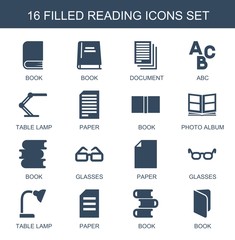 16 reading icons
