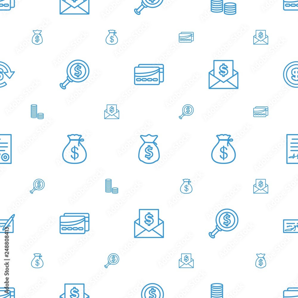 Poster banking icons pattern seamless white background