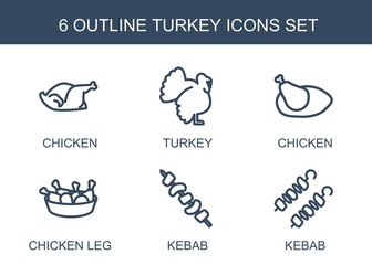 6 turkey icons