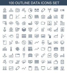 100 data icons