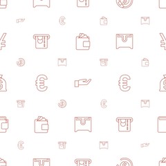 currency icons pattern seamless white background