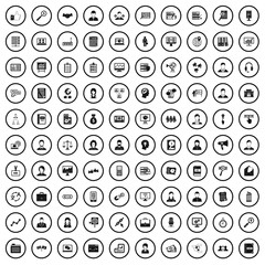 100 administrator icons set in simple style for any design vector illustration