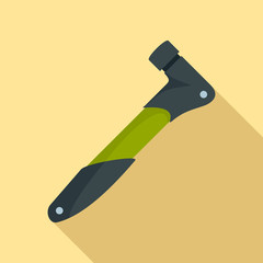 Bike tire pressure tool icon. Flat illustration of bike tire pressure tool vector icon for web design