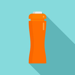 Plastic water bottle icon. Flat illustration of plastic water bottle vector icon for web design
