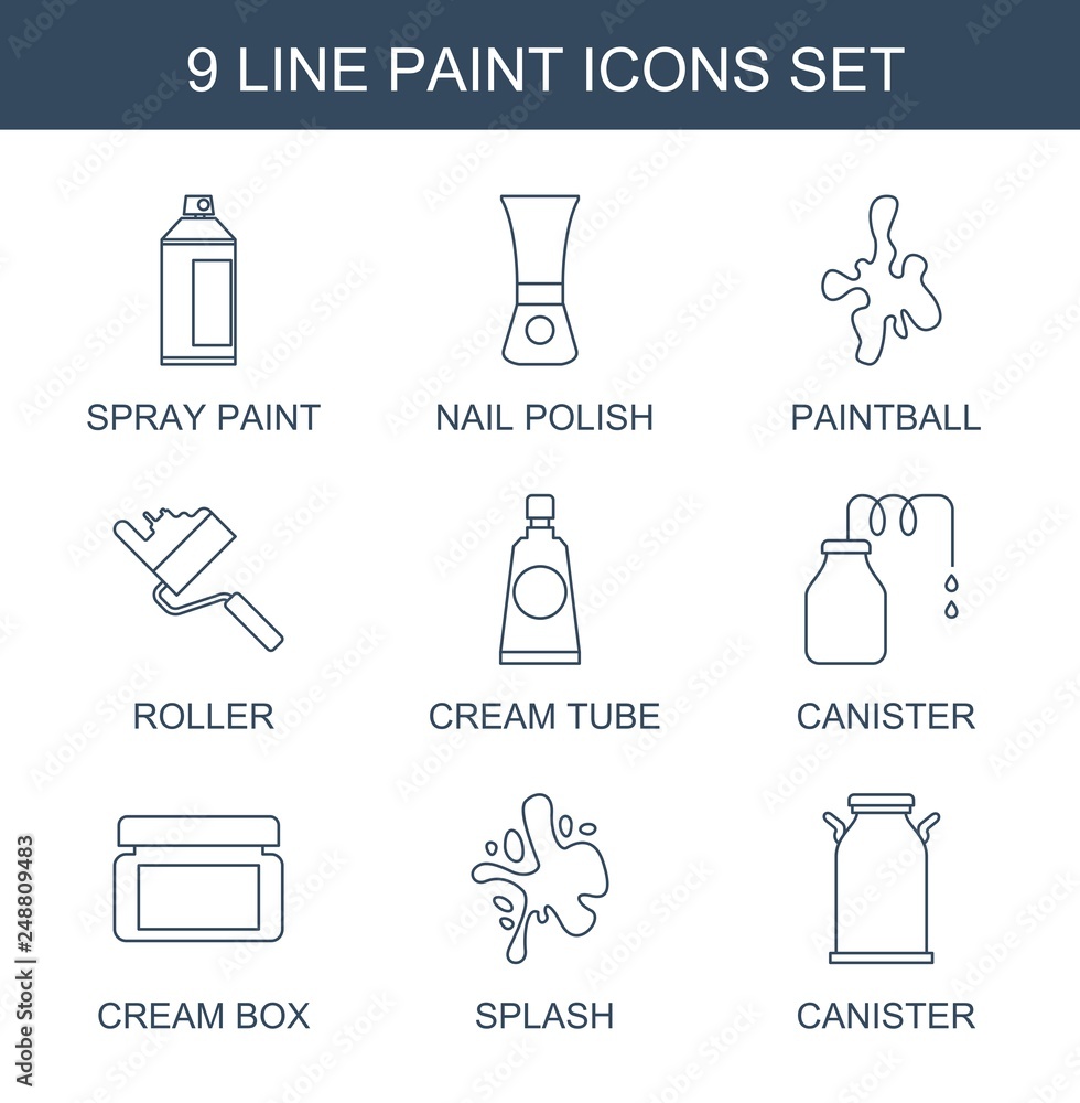 Poster paint icons