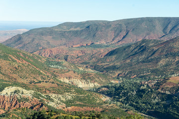 Fototapeta premium Morocco tourism: Mountains in Morocco. Landscape with Atlas Mountains.