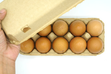 Opening carton egg box 
