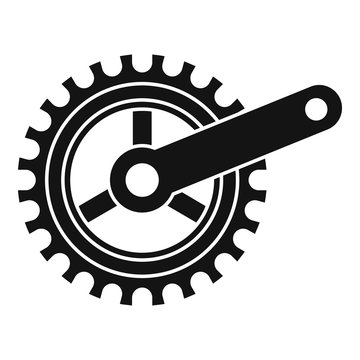 Bike crank icon. Simple illustration of bike crank vector icon for web design isolated on white background