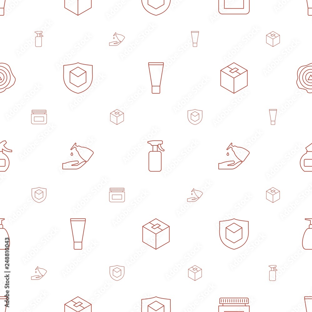 Poster packaging icons pattern seamless white background