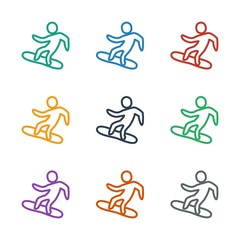 snowboard icon white background