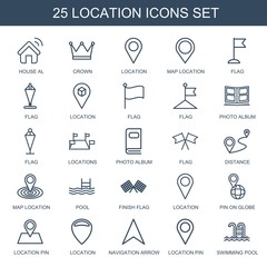 25 location icons