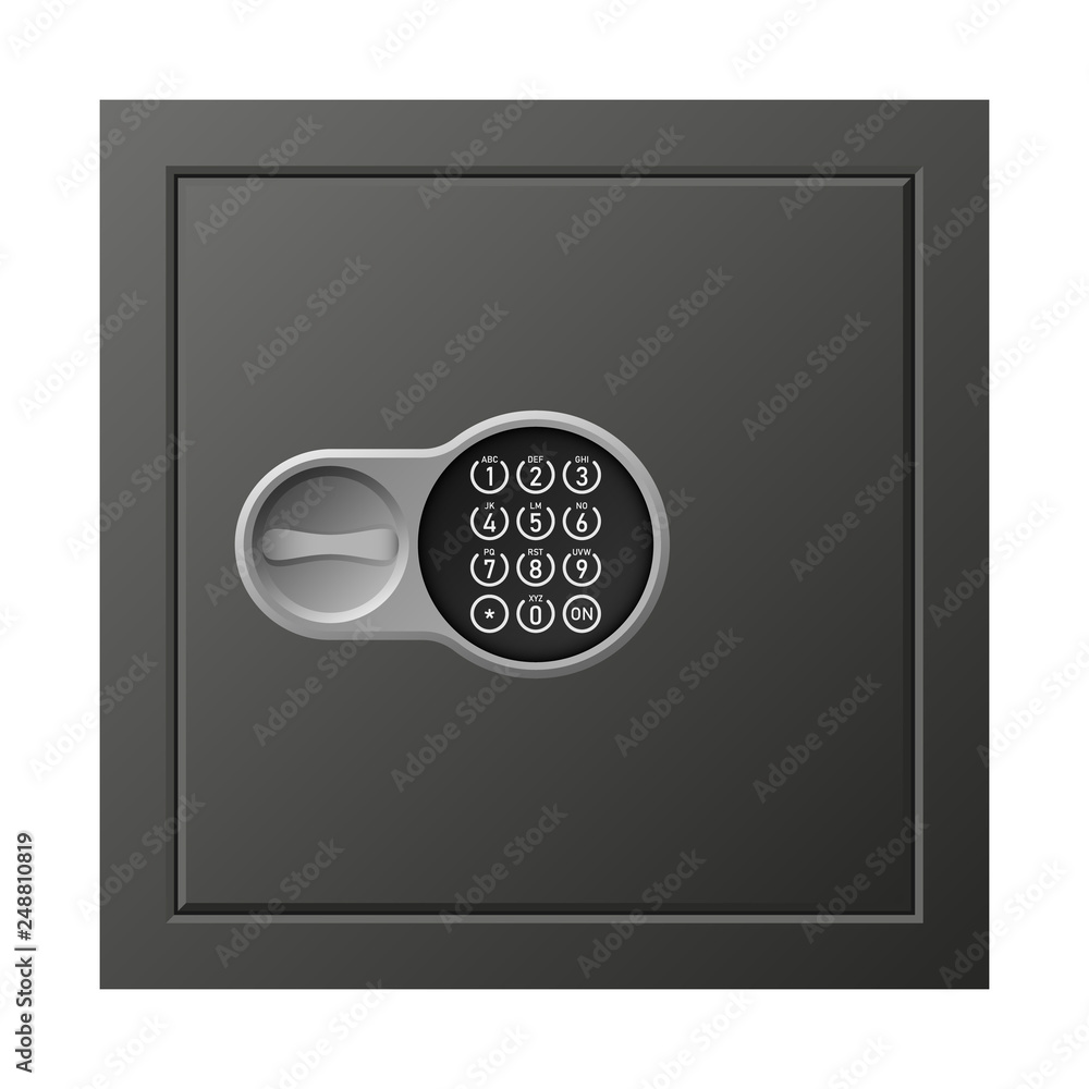 Aufkleber digital safe icon. realistic illustration of digital safe vector icon for web design isolated on whi