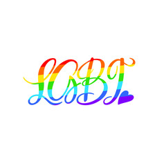 LGBT handlettering calligraphy
