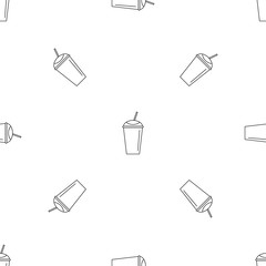 Banana smoothie pattern seamless vector repeat geometric for any web design