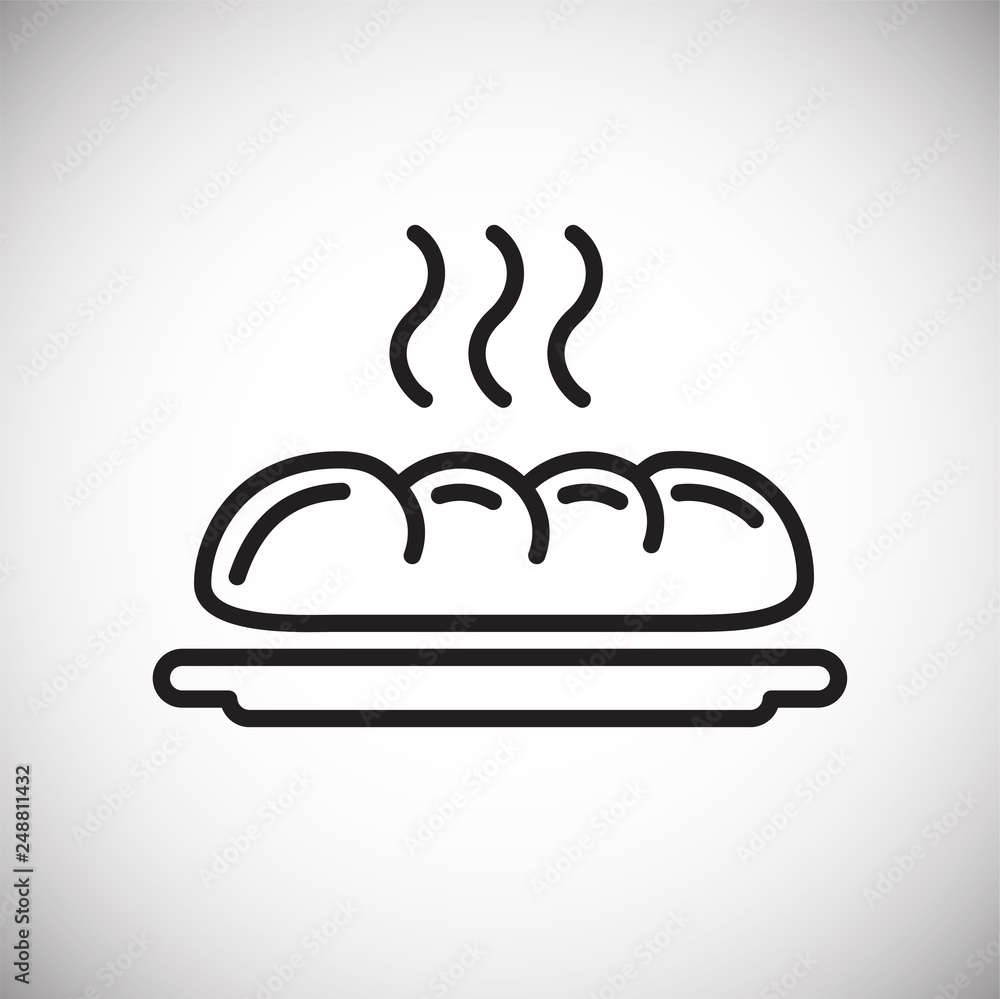 Poster pastry breakfast outline icon on white background for graphic and web design, modern simple vector s