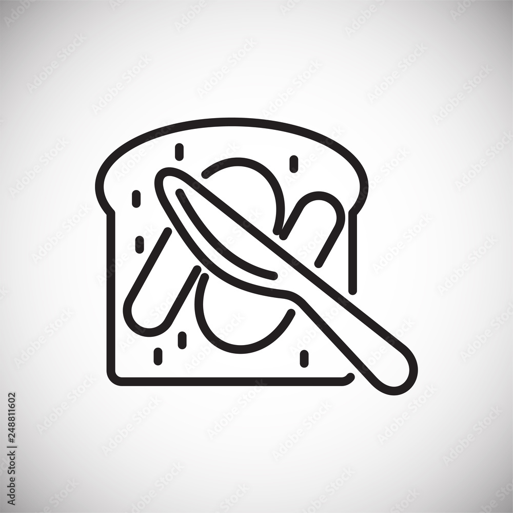 Poster pastry breakfast outline icon on white background for graphic and web design, modern simple vector s