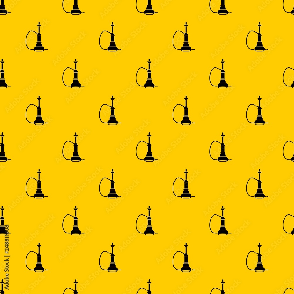 Poster hookah pattern seamless vector repeat geometric yellow for any design