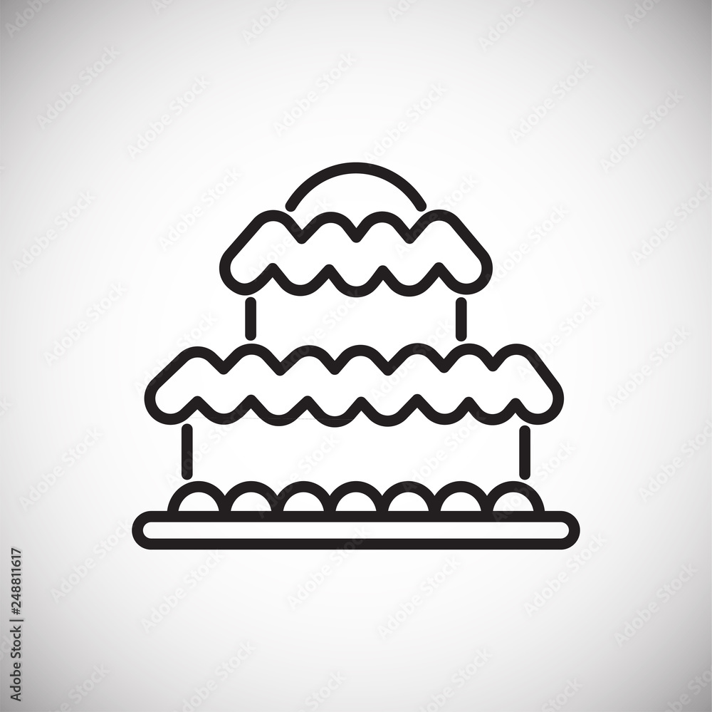Poster cake outline icon on white background for graphic and web design, modern simple vector sign. interne