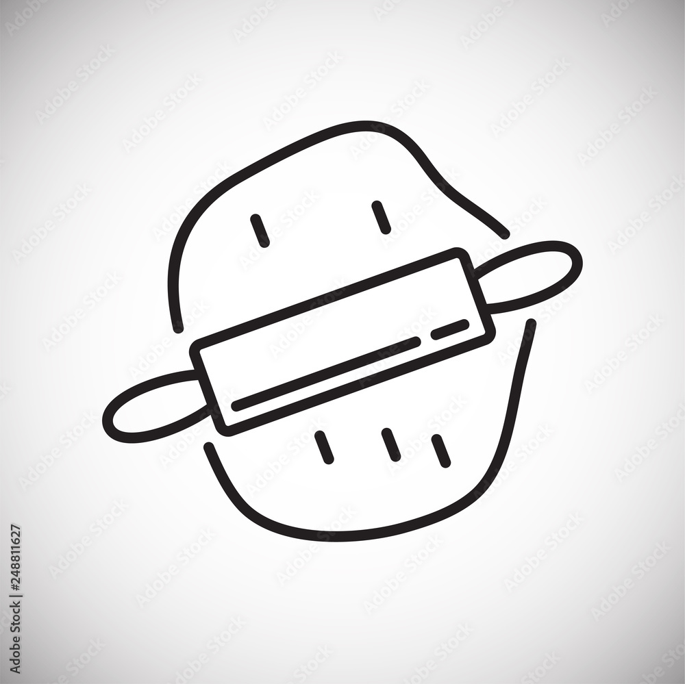 Poster pastry outline icon on white background for graphic and web design, modern simple vector sign. inter