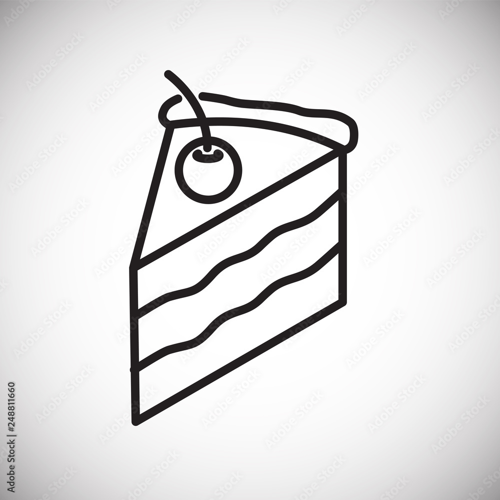 Poster cake outline icon on white background for graphic and web design, modern simple vector sign. interne