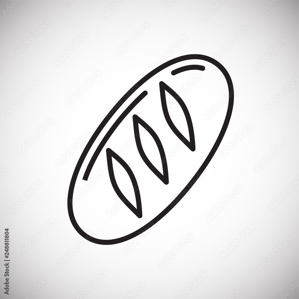 Poster bread outline icon on white background for graphic and web design, modern simple vector sign. intern