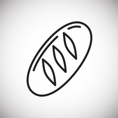 Bread outline icon on white background for graphic and web design, Modern simple vector sign. Internet concept. Trendy symbol for website design web button or mobile app