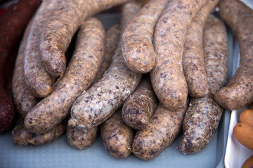 Traditional hungarian food is hurka