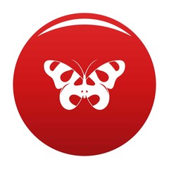 Flying butterfly icon. Simple illustration of flying butterfly vector icon for any design red