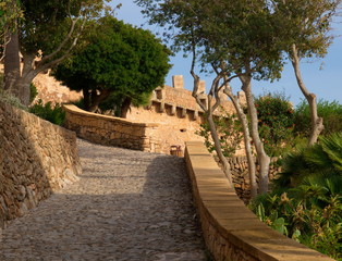Fototapeta na wymiar Das Castell de Capdepera im Osten Mallorcas / Spanien