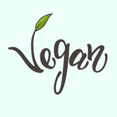 Original hand lettering Vegan