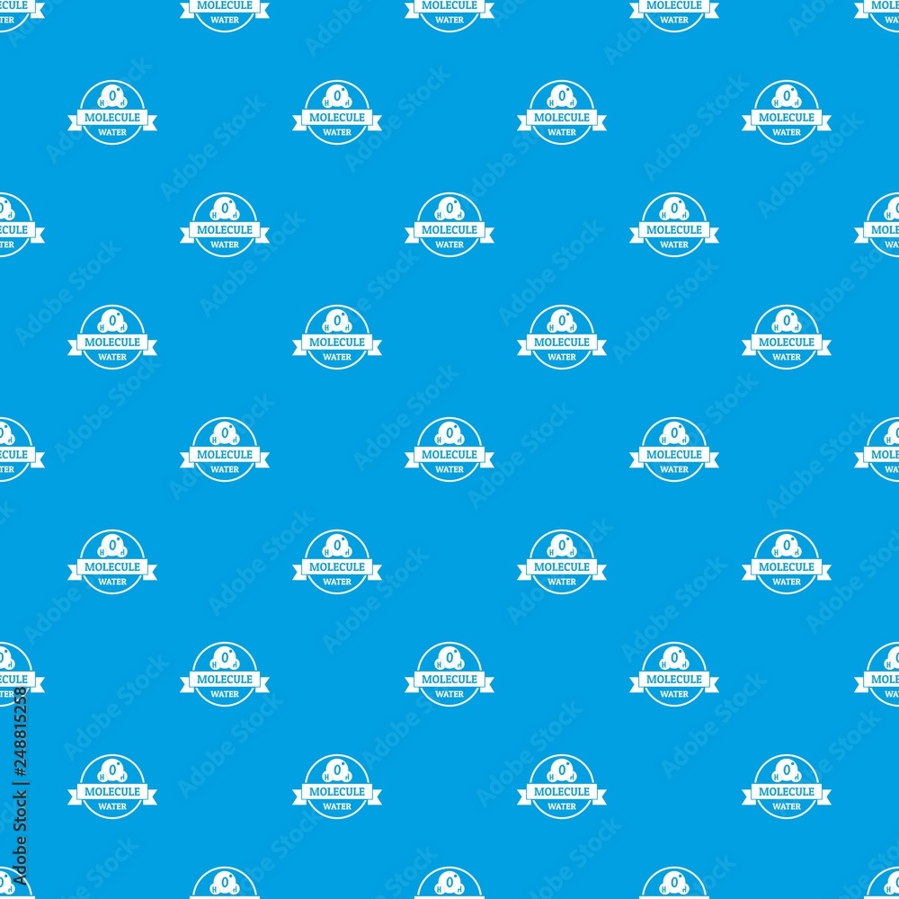Poster molecule water pattern vector seamless blue repeat for any use