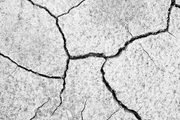 soil drought cracked texture background, black and white