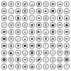 100 appliances icons set in simple style for any design vector illustration