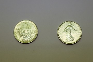 PIECE DE MONNAIE DE 5 FRANCS FRANCAIS - 1962