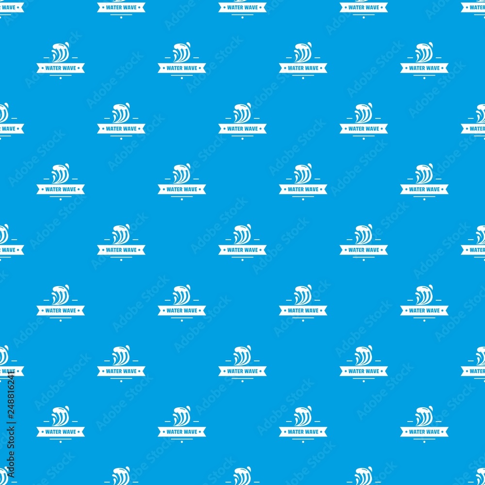 Poster clean wave water pattern vector seamless blue repeat for any use