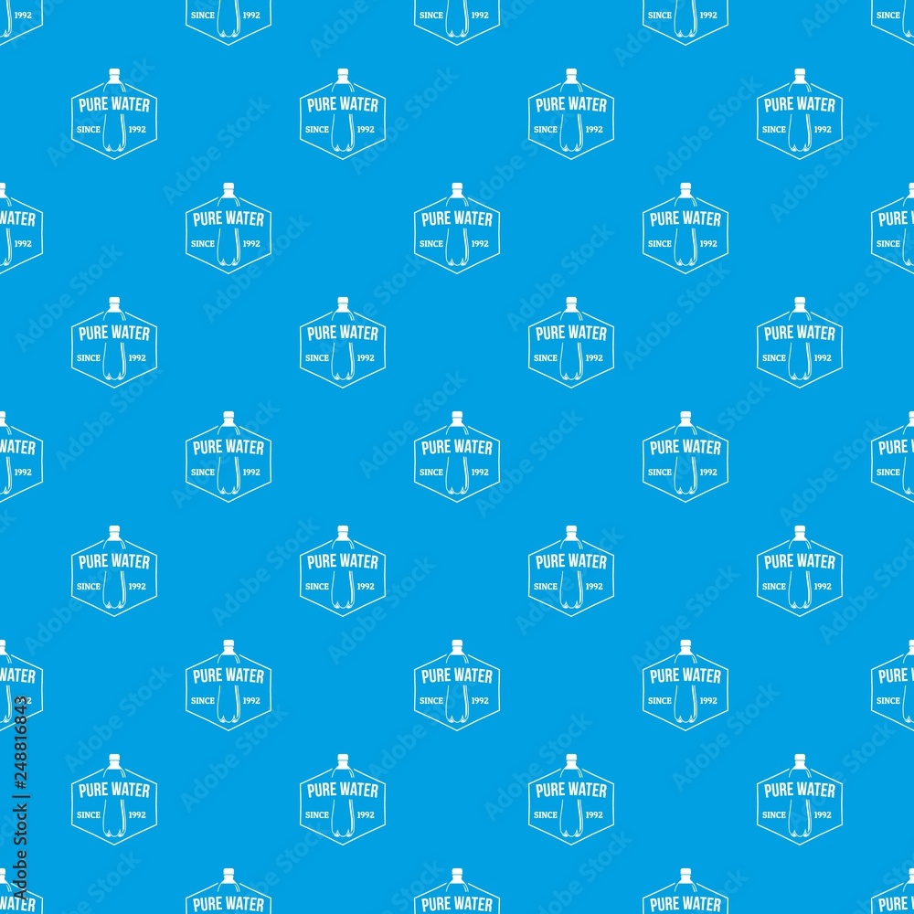 Poster clean pure water pattern vector seamless blue repeat for any use