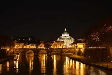 Fototapeta na wymiar night view of rome