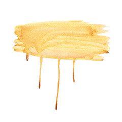 Abstract spot of streaming gold isolated