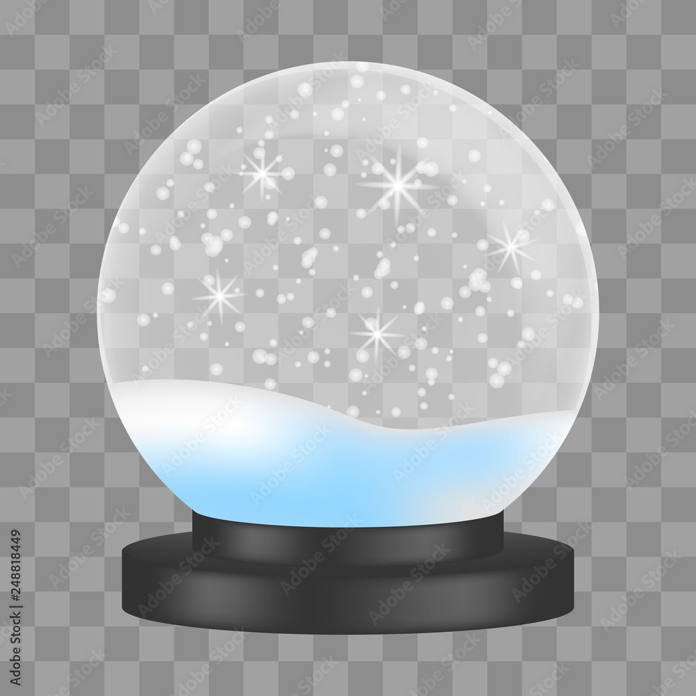 Aufkleber xmas snowglobe icon. realistic illustration of xmas snowglobe vector icon for web design isolated on